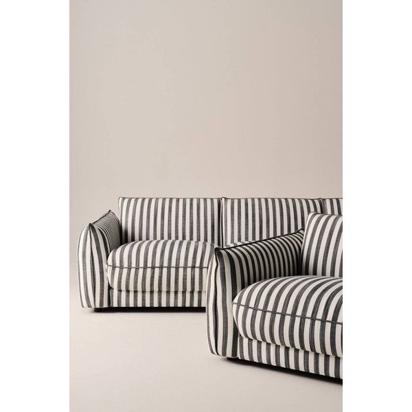 Fekete-fehér kanapé 264 cm Molton – Jotex-image-2