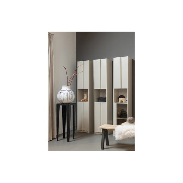 Krémszínű borovi fenyő moduláris szekrény 40x210 cm Basu – WOOOD-image-1