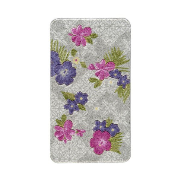 Bathmats Tropical lila mintás fürdőszobai kilépő, 80 x 140 cm - Confetti-image-1