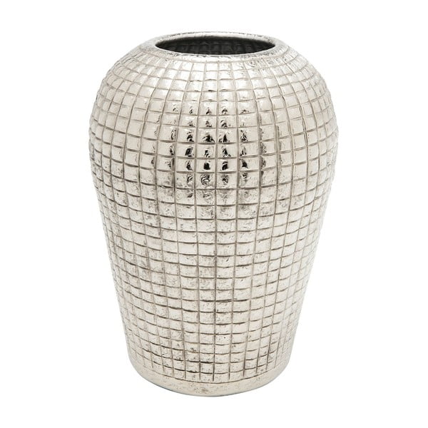 Cubes ezüstszínű alumínium váza, magasság 29 cm - Kare Design