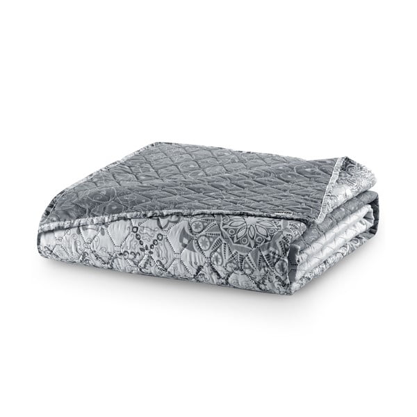 Alhambra fehér-szürke kétoldalas mikroszálas ágytakaró, 260 x 280 cm - DecoKing-image-2