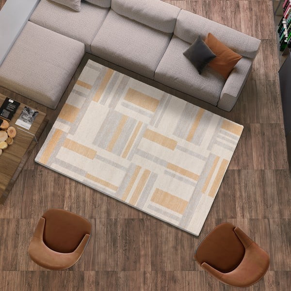 Világosszürke-krémszínű szőnyeg 160x230 cm Craft – Universal-image-2