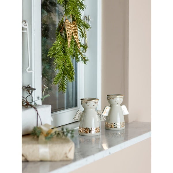 Agyagkerámia gyertyatartó készlet teamécseshez 2 db-os Faella – Bloomingville-image-3