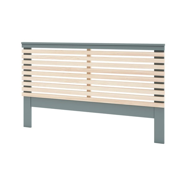 Natúr színű-szürkészöld ágytámla borovi fenyő dekorral 163x100 cm Estefania – Marckeric-image-2