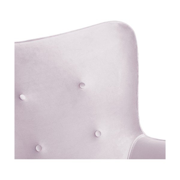 Cora Velvet levendula színű fotel és lábtartó, természetes lábszerkezettel - Vivonita-image-4