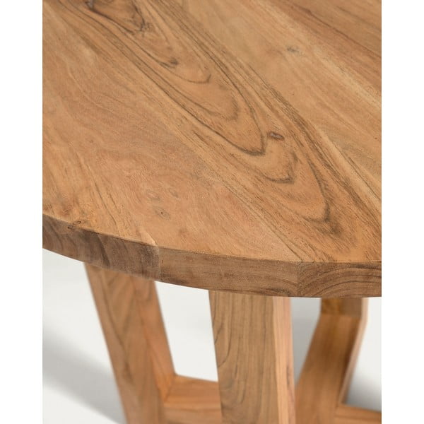 Natúr színű akácfa kerek étkezőasztal ø 90 cm Nahla – Kave Home-image-4
