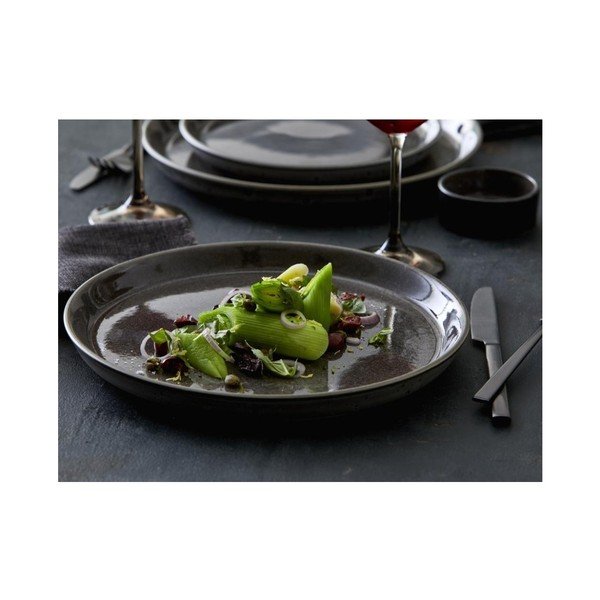 Fekete kőedény desszertes  tányér ø 21 cm Gastro Grey/Grey – Bitz-image-2