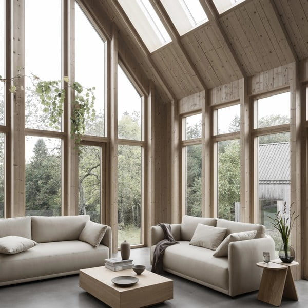 Natúr színű dohányzóasztal tölgyfa dekorral 70x100 cm GOBA – Blomus-image-4