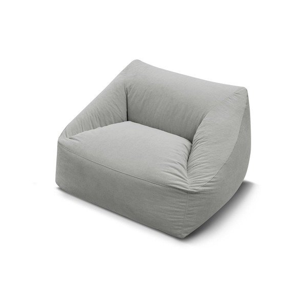 Világosszürke kordbársony babzsákfotel Lilibet – Bobochic Paris-image-3