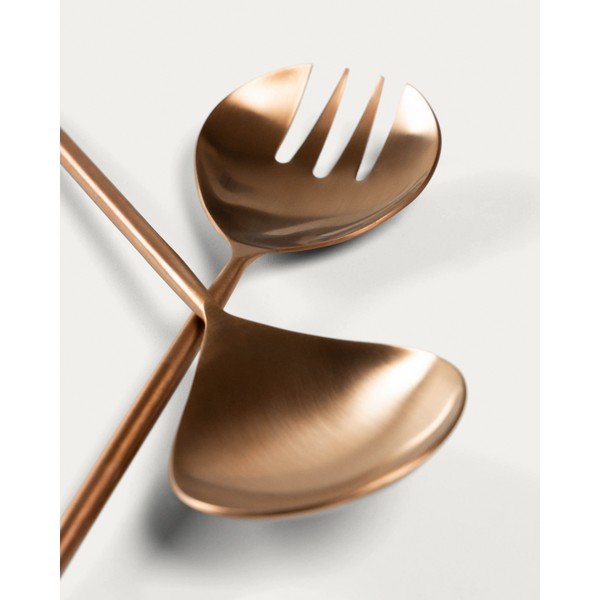 Rozsdamentes acél salátaszedő 2 db-os Kelda – Kave Home-image-1