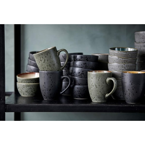 Fekete-borostyán színű kerámia bögre 300 ml Black/Amber – Bitz-image-2