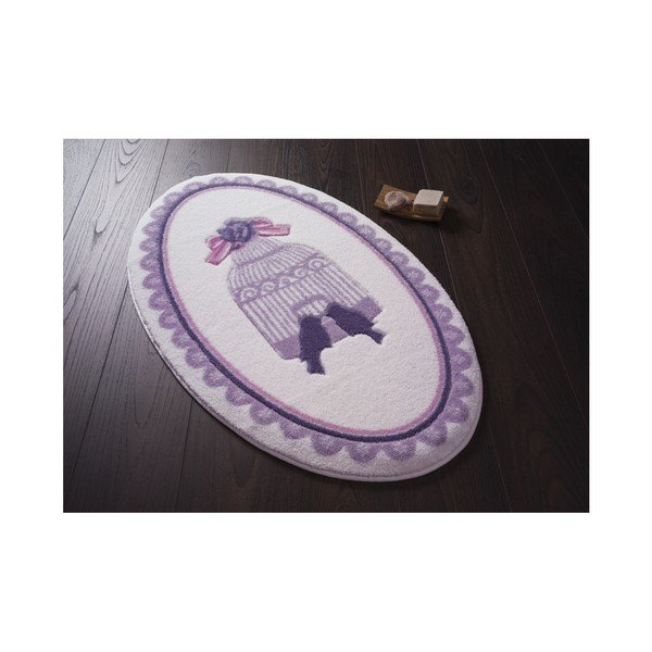 Bathmats Birdcage lila fürdőszobai szőnyeg, hossza 133 cm - Confetti-image-1