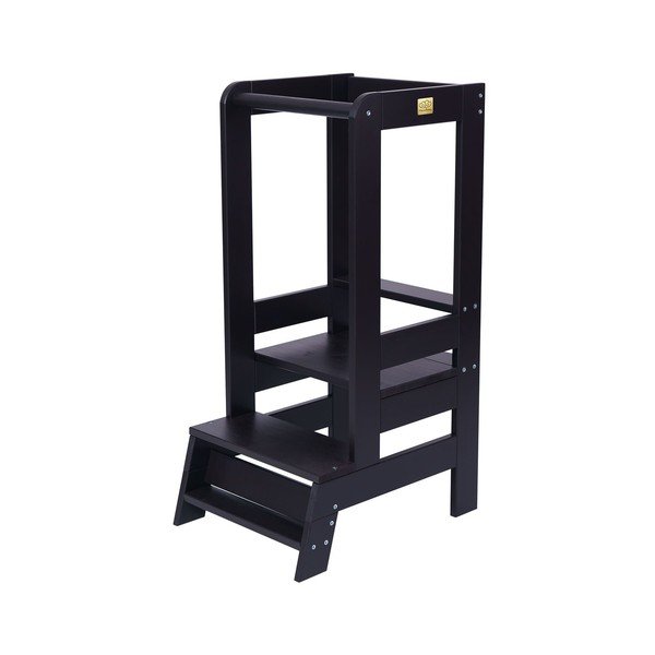 Fekete borovi fenyő tanulótorony Montessori – Meowbaby