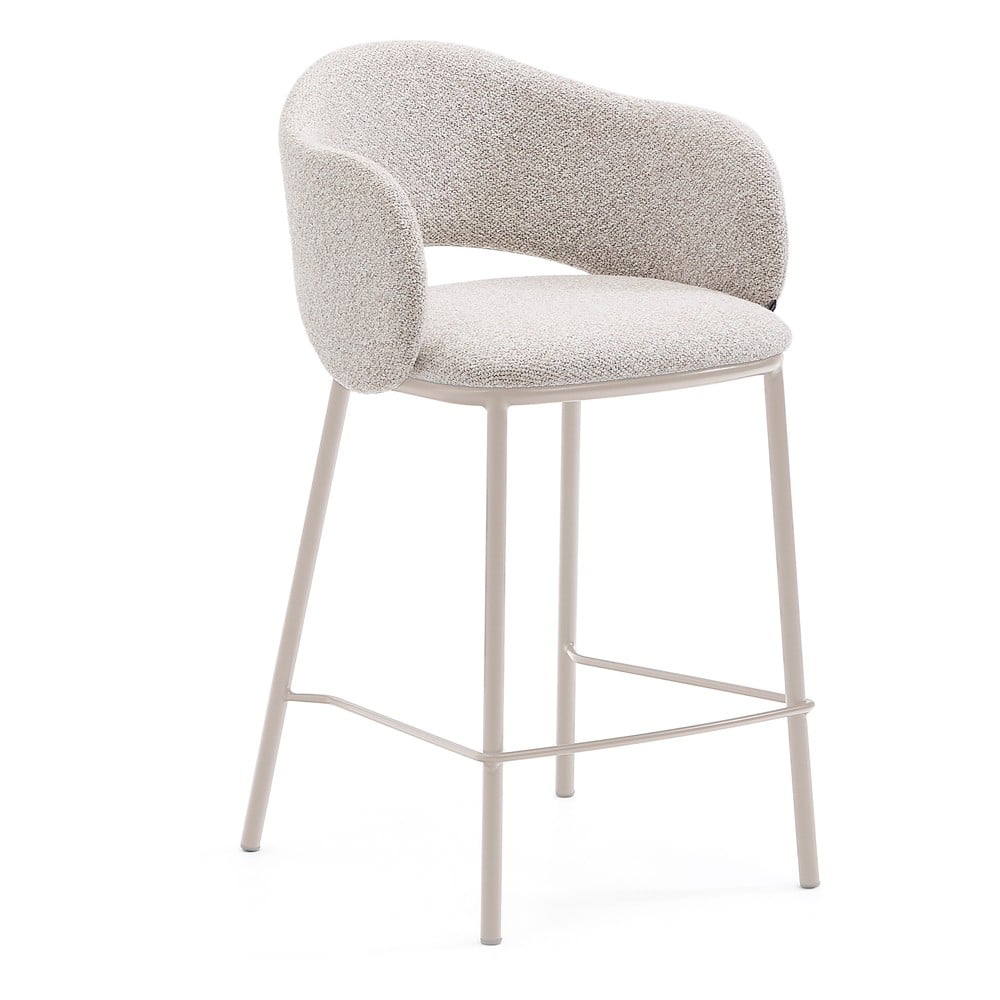 Elefántcsont színű bárszék (ülésmagasság 65 cm) Maina Kave Home