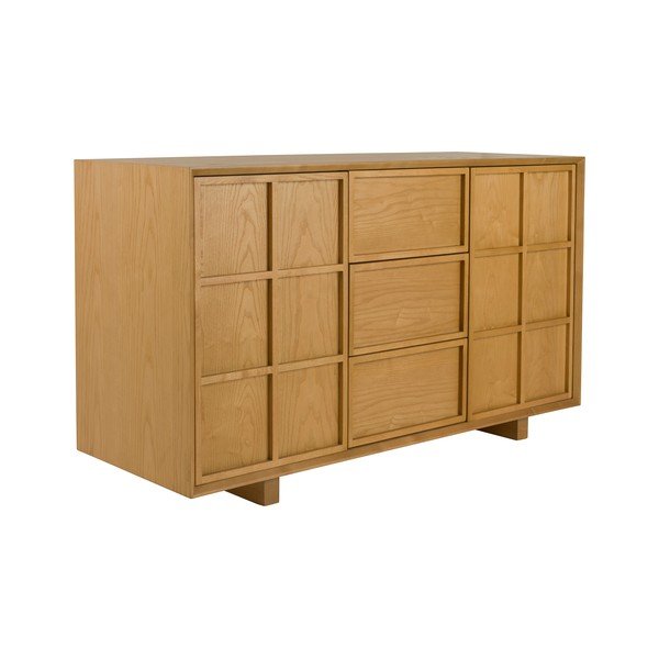 Natúr színű kőrisfa komód 120x70x45 cm Raster – Zuiver-image-2