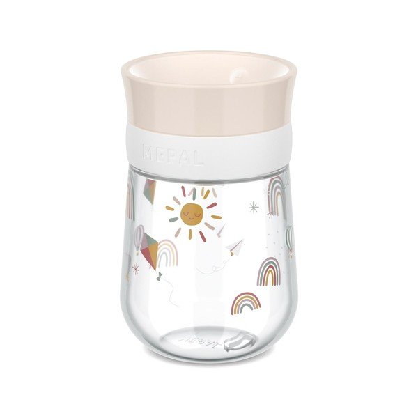 Bézs műanyag gyerek bögre 300 ml Sunshine & Rainbow – Mepal