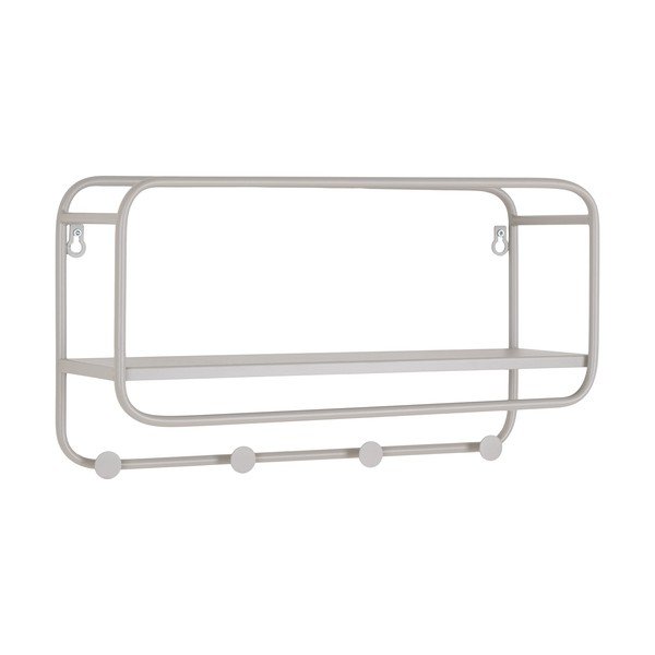 Világosszürke fém fali fogas polccal Feira – House Nordic-image-2