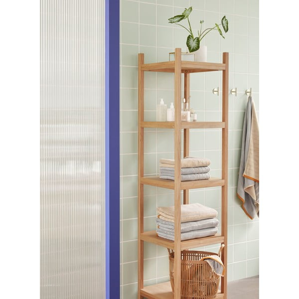 Natúr színű tölgyfa polcos állvány 45x180 cm Mason – Hübsch-image-1