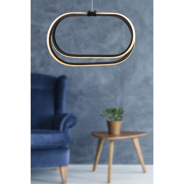 Fekete fém LED függőlámpa ø 42 cm Loca – Squid Lighting-image-1
