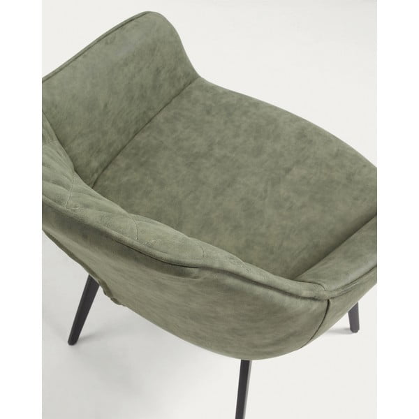 Khaki bőr utánzat étkezőszék szett 2 db-os Amira – Kave Home-image-1