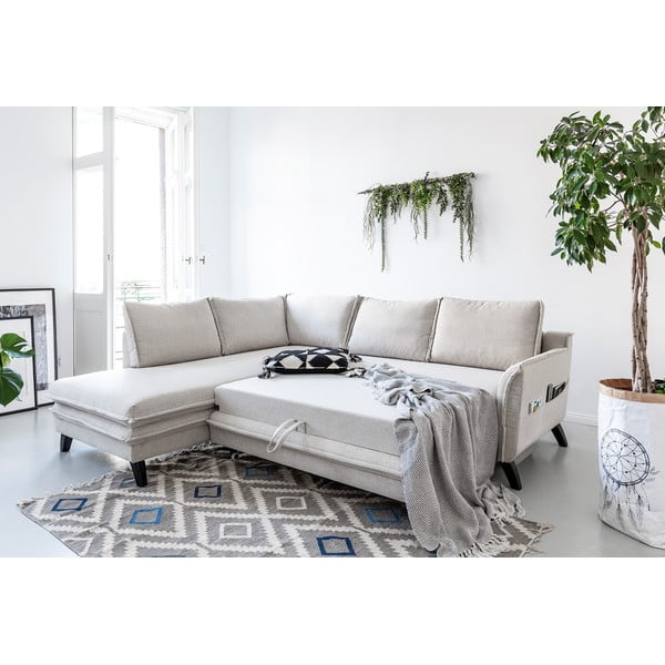 Charming Charlie L világosbézs kinyitható sarokkanapé, bal oldali - Miuform-image-4