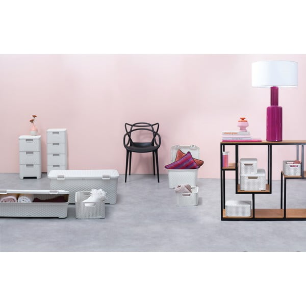 Krémszínű műanyag alacsony fürdőszoba szekrény 33x60 cm Style – Curver-image-1