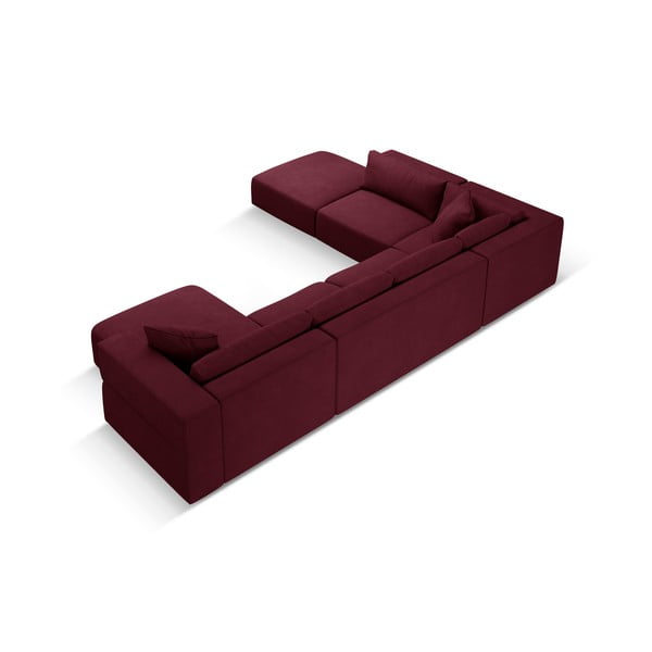 Borvörös sarokkanapé (bal oldali-"U" alakú) Esther – Milo Casa-image-3