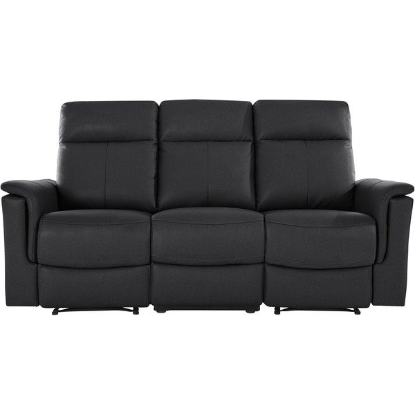 Fekete bőr kanapé 197 cm Southbrook – Støraa