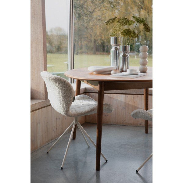 Kerek bővíthető étkezőasztal diófa dekoros asztallappal és hosszabbító asztallappal ø 120 cm Twist – Zuiver-image-2