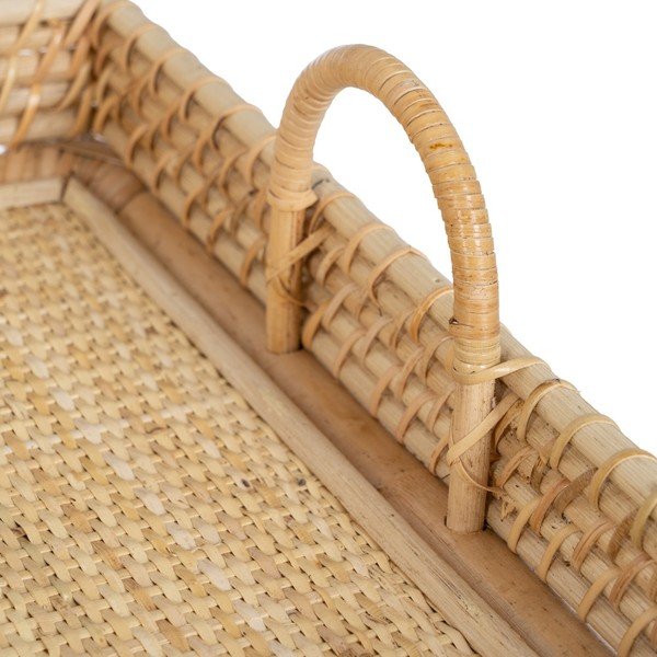 Natúr színű rattan konzolasztal 38x100 cm Ratán – Ixia-image-4