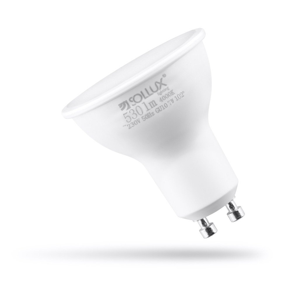 Semleges fehér LED izzó GU10, 7 W  Sollux