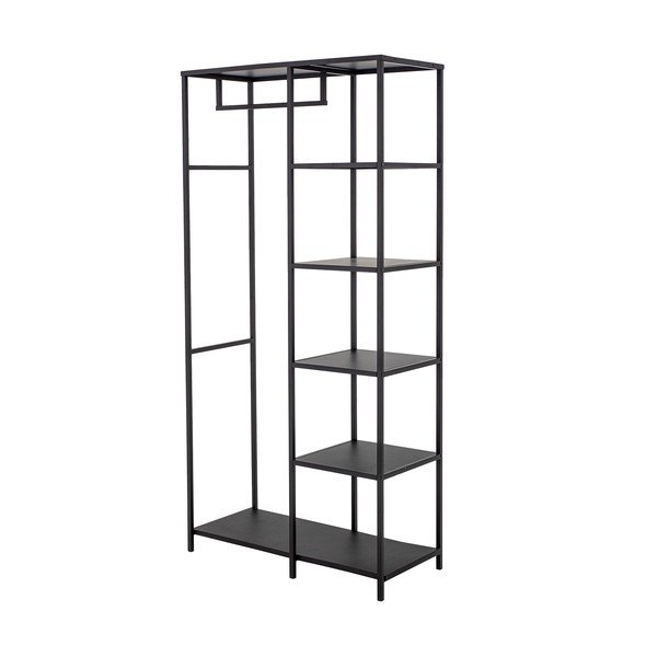 Fekete fém ruhatartó állvány 90x183x40 cm Valde – Bloomingville