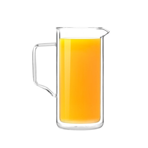 Duplafalú kancsó boroszilikát üvegből, 1 l - Vialli Design-image-3