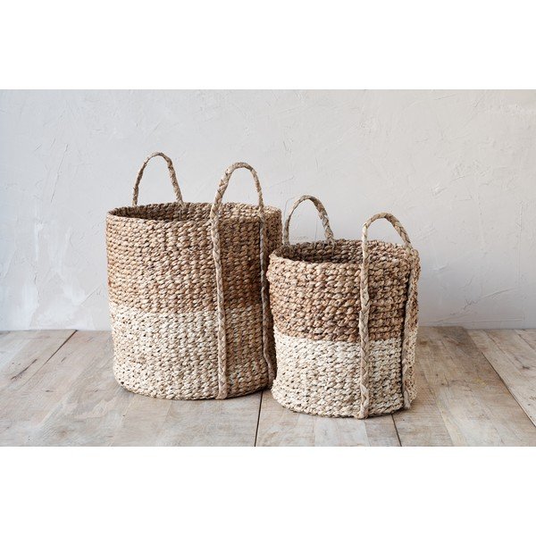 Nkomi tárolókosár vízijácint és kukorica levelekből, ø 40 cm - Nkuku-image-1