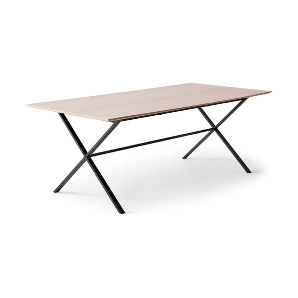 Natúr színű bővíthető étkezőasztal tölgyfa dekoros asztallappal 100x210 cm Meza – Hammel Furniture