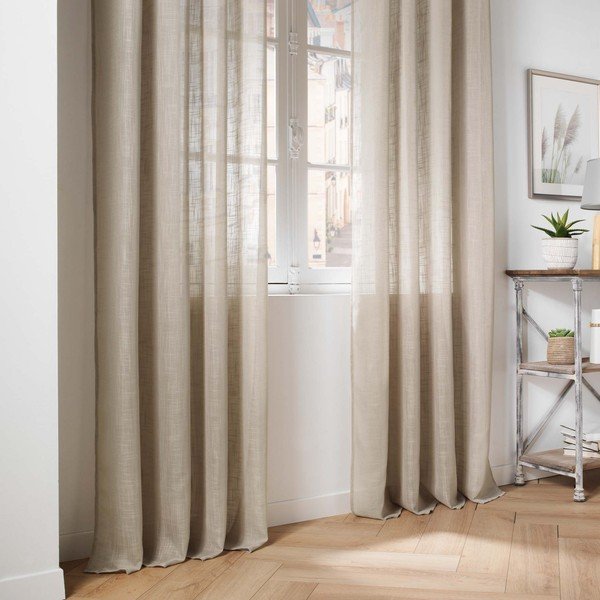 Barna átlátszó függöny 140x280 cm Haltona – douceur d'intérieur-image-4