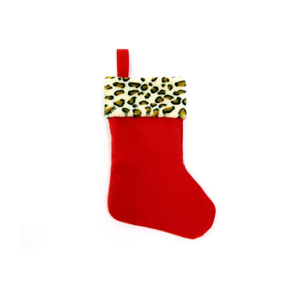 Piros, zokni alakú karácsonyi dekoráció - Unimasa