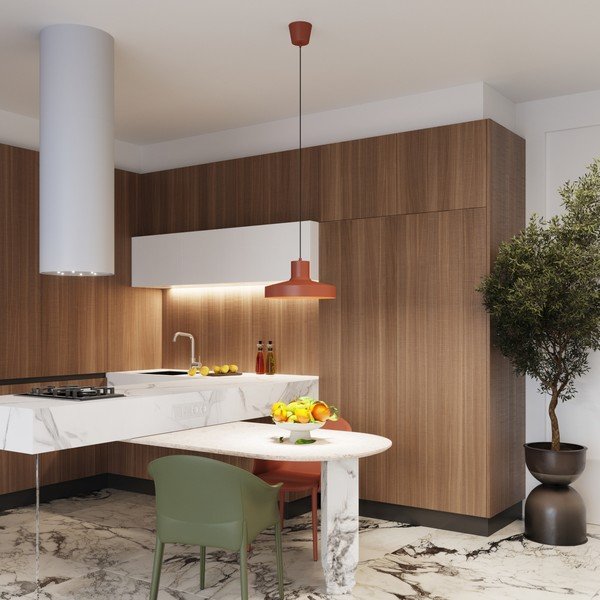 Narancssárga függőlámpa fém búrával Vito – Sollux-image-2