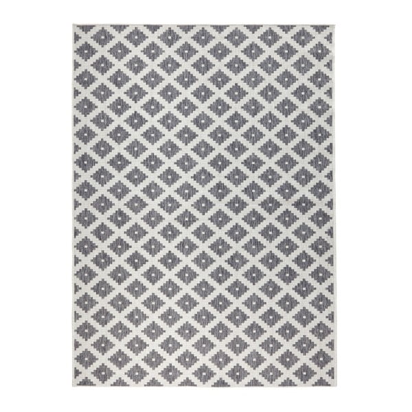 Nizza szürke-krémszínű kétoldalas kültéri szőnyeg, 160 x 230 cm - Bougari