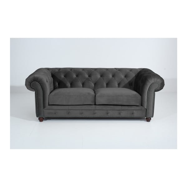 Orleans Velvet antracitszürke kanapé, 216 cm - Max Winzer