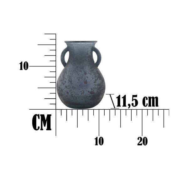 Anfora kék váza újrahasznosított üvegből, ⌀ 11,5 cm - Mauro Ferretti-image-1
