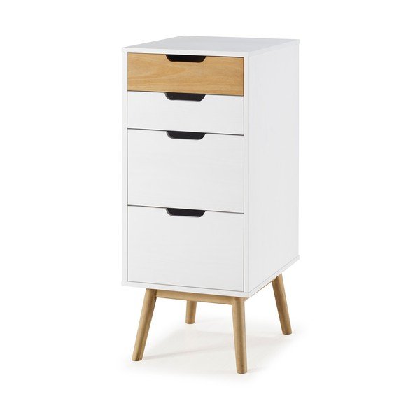 Baku barna-fehér komód tömör borovi fenyőből, szélesség 40 cm - Marckeric-image-2