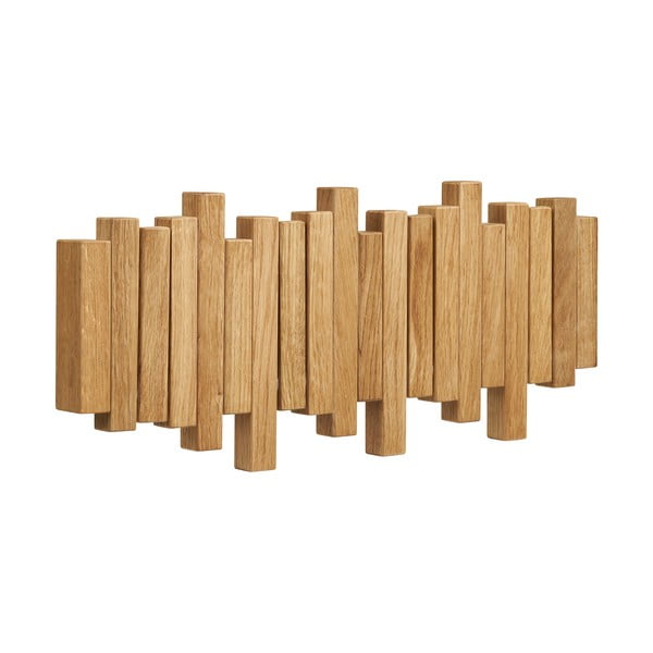 Natúr színű tölgyfa fali fogas 3 cm Caltra – House Nordic-image-4