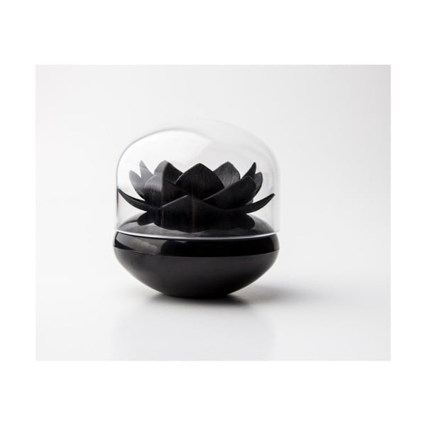 Lotus fekete fültisztító pálcika tartó - Qualy&CO