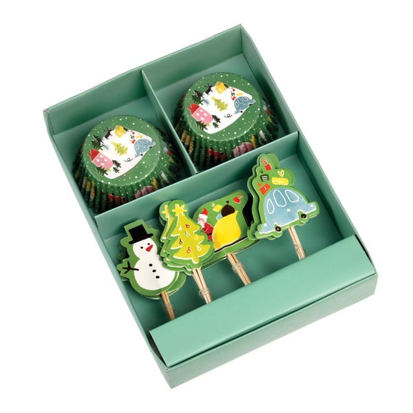 Wonderland muffindíszítő szett karácsonyi motívummal - Rex London-image-1