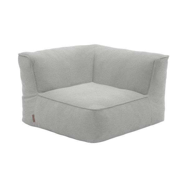 Világosszürke buklé kerti kanapé modul (variálható sarok) Grow – Blomus