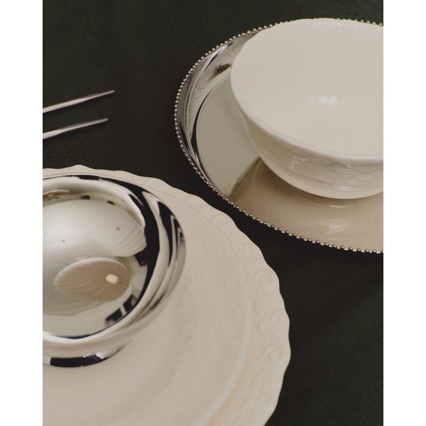 Ezüstszínű rozsdamentes acél szervírozó tálka szett 2 db-os Nirela – Kave Home-image-2