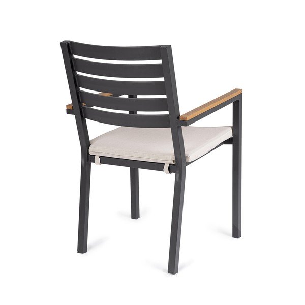 Antracitszürke fém kerti szék Henna – Bizzotto-image-4