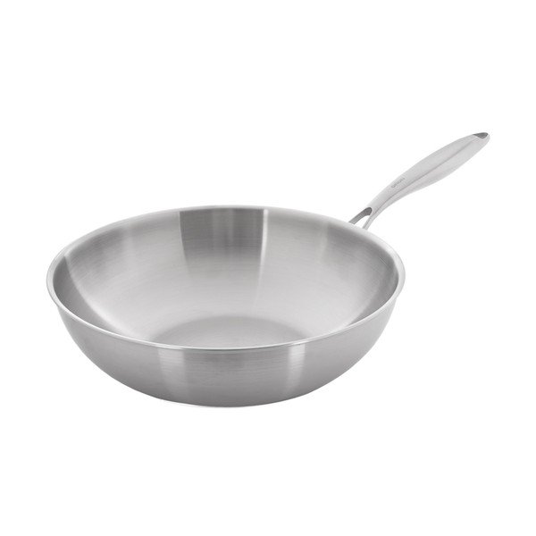 Wok rozsdamentes acél serpenyő ø 30 cm Steela – Orion-image-2