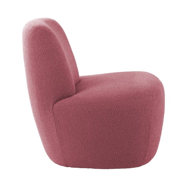Rózsaszín buklé fotel Ada – Leitmotiv-image-3